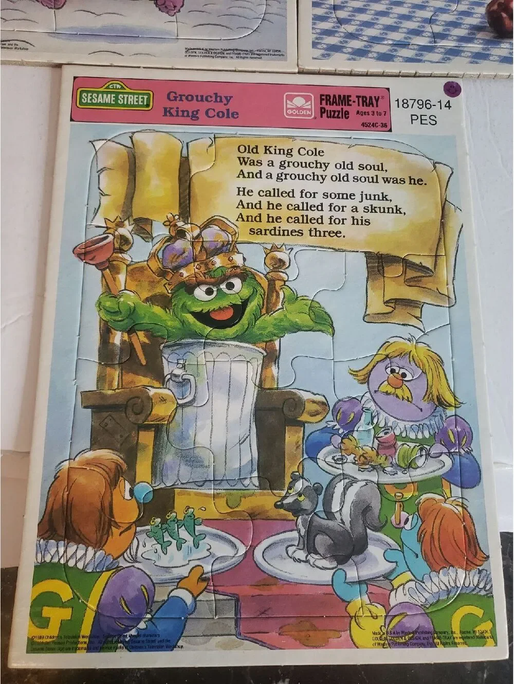 Sesame Street Vintage Puzzles 1989 x3 Golden